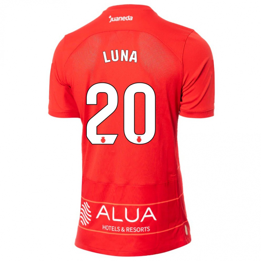 Hombre Fútbol Camiseta Daniel Luna #20 Rojo 1ª Equipación 2023/24