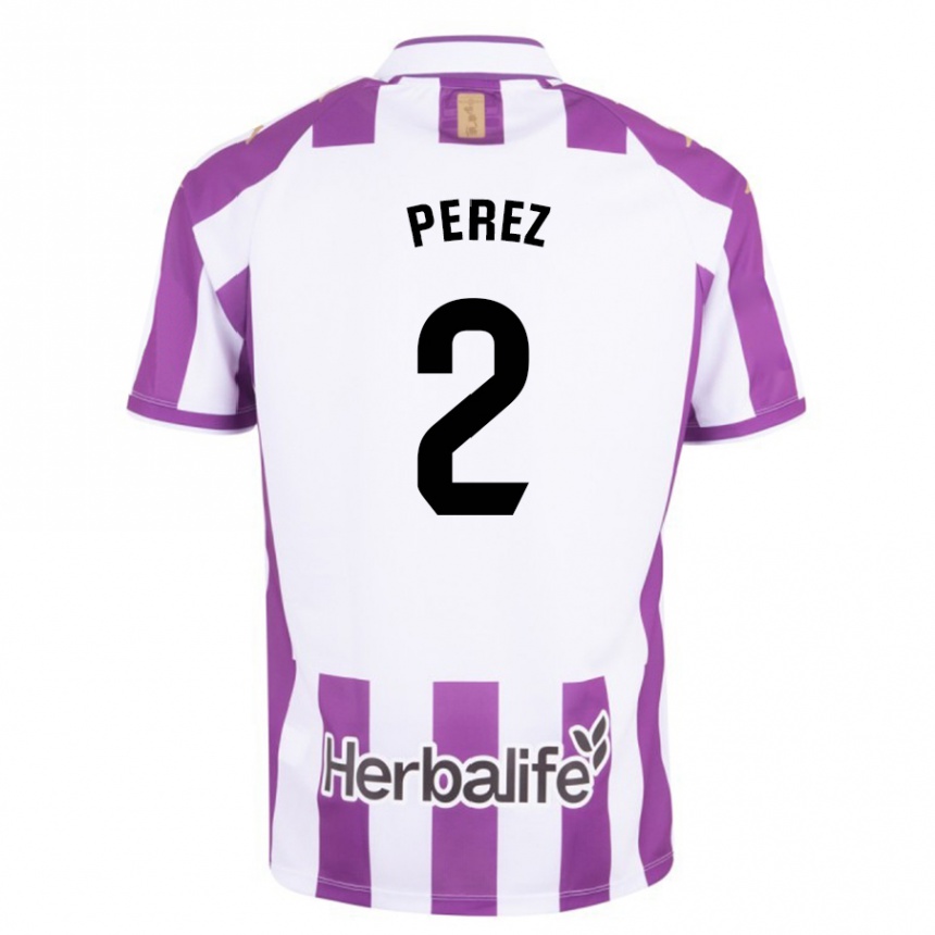 Hombre Fútbol Camiseta Iker Pérez #2 Morado 1ª Equipación 2023/24