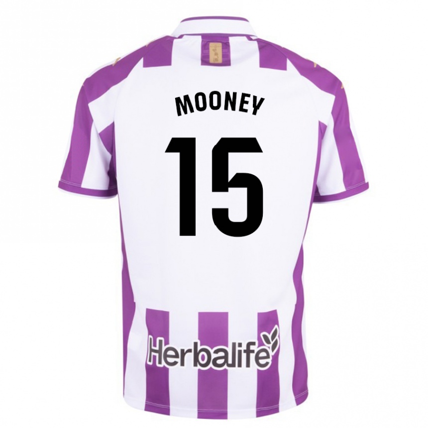 Hombre Fútbol Camiseta Fionn Mooney #15 Morado 1ª Equipación 2023/24