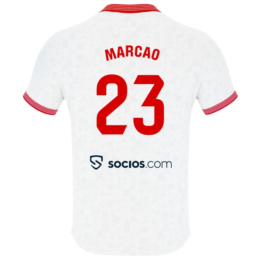 Hombre Fútbol Camiseta Marcão #23 Blanco 1ª Equipación 2023/24