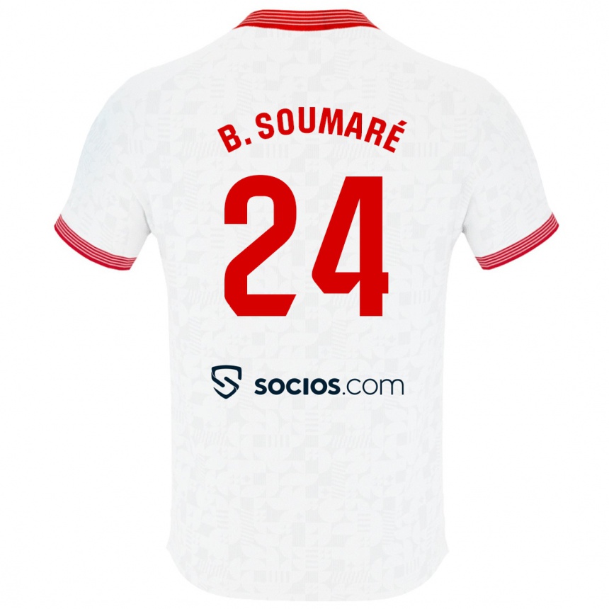 Hombre Fútbol Camiseta Boubakary Soumare #24 Blanco 1ª Equipación 2023/24