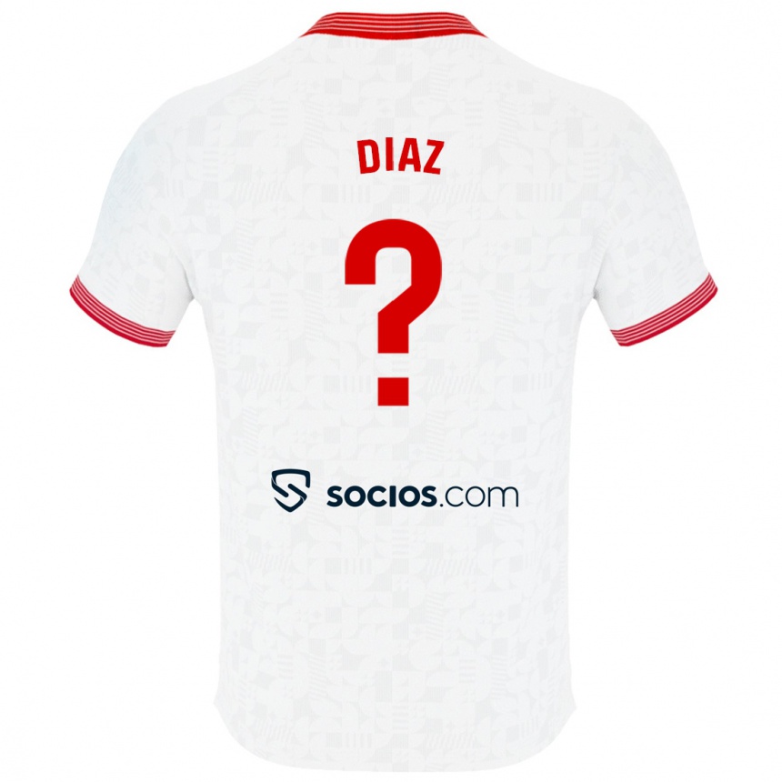 Hombre Fútbol Camiseta Álvaro Díaz #0 Blanco 1ª Equipación 2023/24