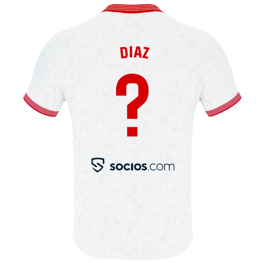 Hombre Fútbol Camiseta Titi Díaz #0 Blanco 1ª Equipación 2023/24