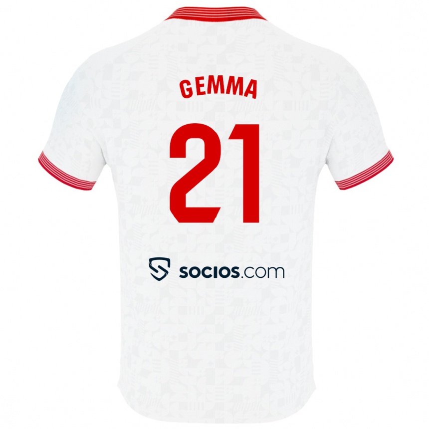 Hombre Fútbol Camiseta Gemma Gili Giner #21 Blanco 1ª Equipación 2023/24