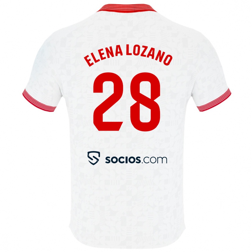 Hombre Fútbol Camiseta Elena Lozano Gallego #28 Blanco 1ª Equipación 2023/24