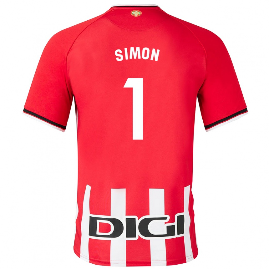 Hombre Fútbol Camiseta Unai Simón #1 Rojo 1ª Equipación 2023/24