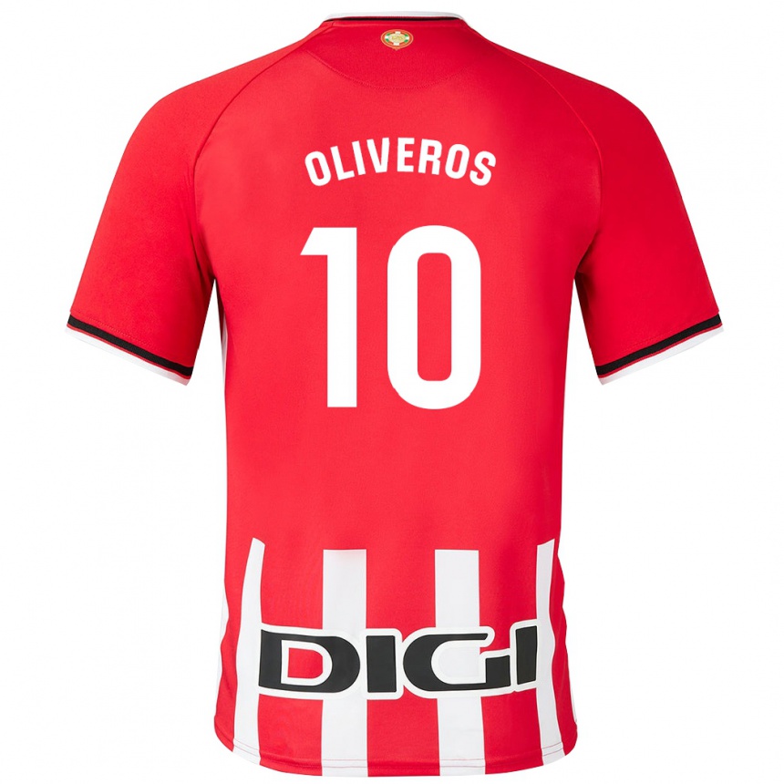 Hombre Fútbol Camiseta Aimar Oliveros #10 Rojo 1ª Equipación 2023/24