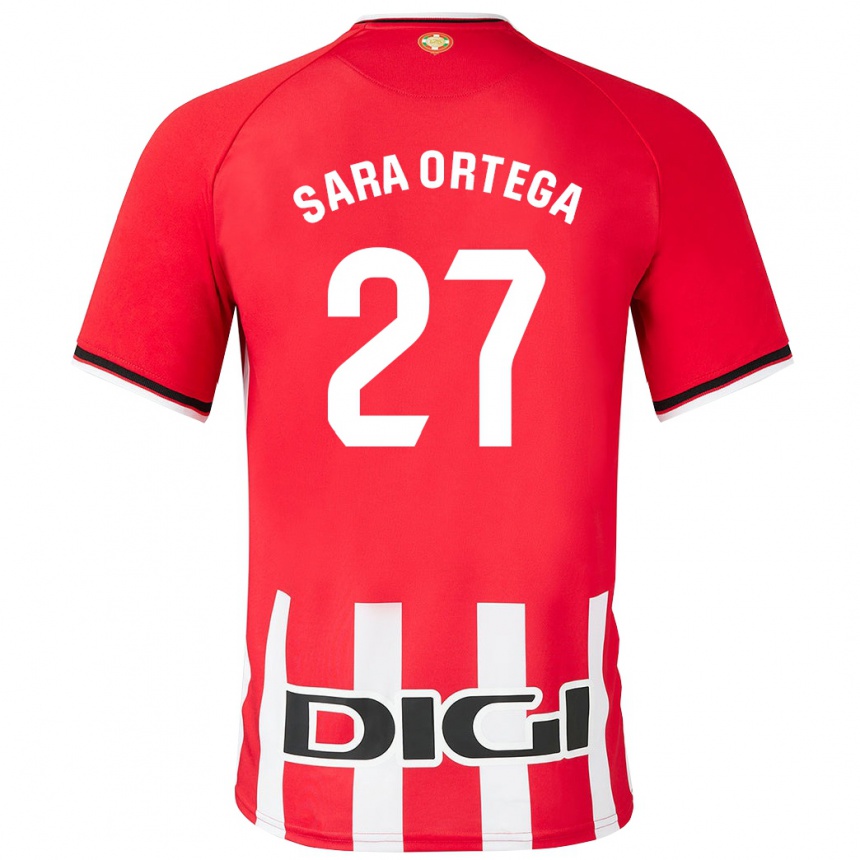 Hombre Fútbol Camiseta Sara Ortega Ruiz #27 Rojo 1ª Equipación 2023/24