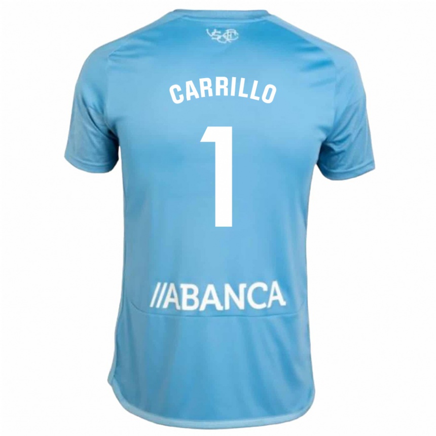 Hombre Fútbol Camiseta Coke Carrillo #1 Azul 1ª Equipación 2023/24