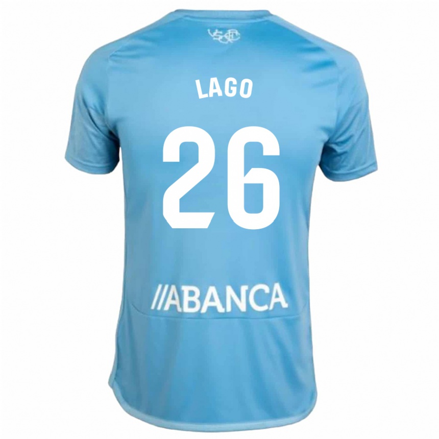 Hombre Fútbol Camiseta Yoel Lago #26 Azul 1ª Equipación 2023/24