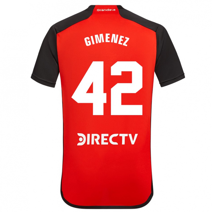 Hombre Fútbol Camiseta Ulises Giménez #42 Rojo 2ª Equipación 2023/24