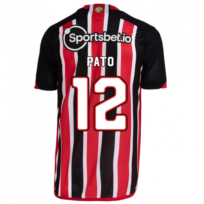 Hombre Fútbol Camiseta Alexandre Pato #12 Azul Rojo 2ª Equipación 2023/24