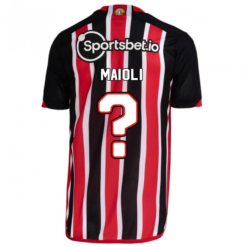 Hombre Fútbol Camiseta Gabriel Maioli #0 Azul Rojo 2ª Equipación 2023/24