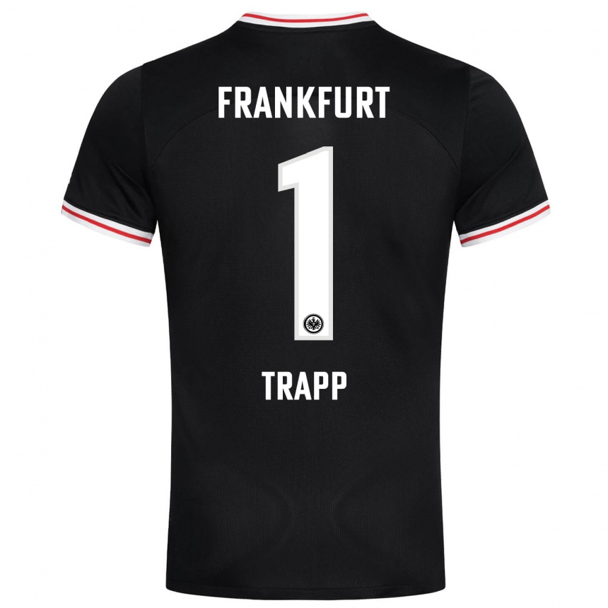 Hombre Fútbol Camiseta Kevin Trapp #1 Negro 2ª Equipación 2023/24