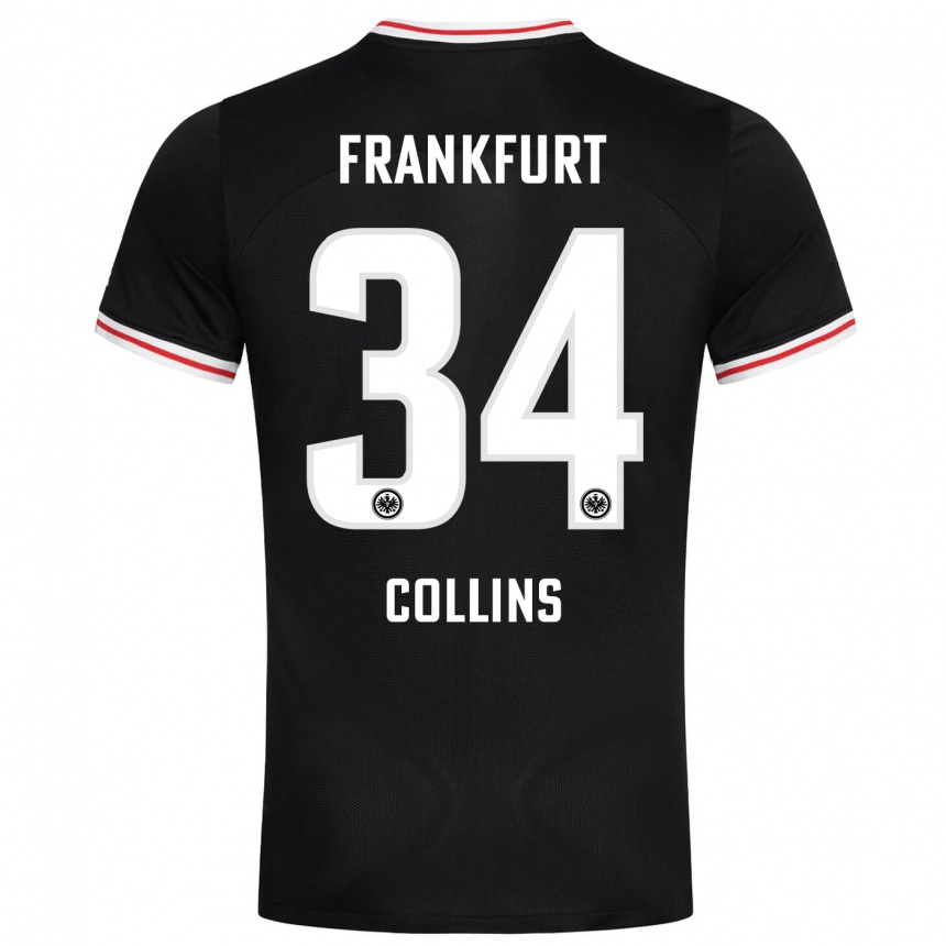 Hombre Fútbol Camiseta Nnamdi Collins #34 Negro 2ª Equipación 2023/24
