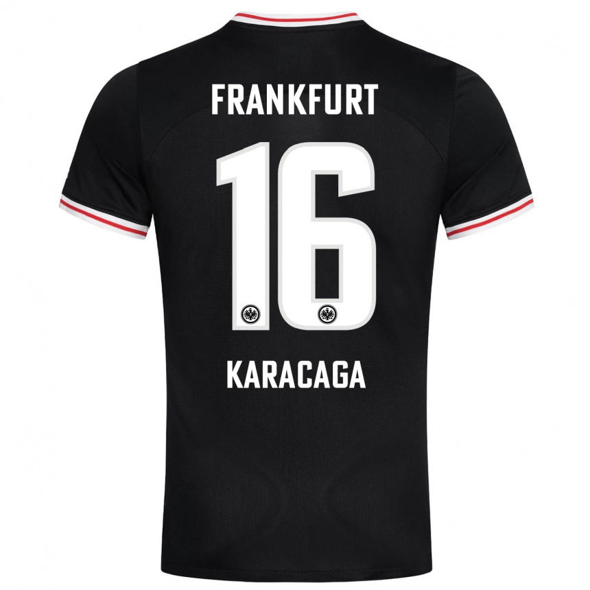 Hombre Fútbol Camiseta Tom Karacaga #16 Negro 2ª Equipación 2023/24