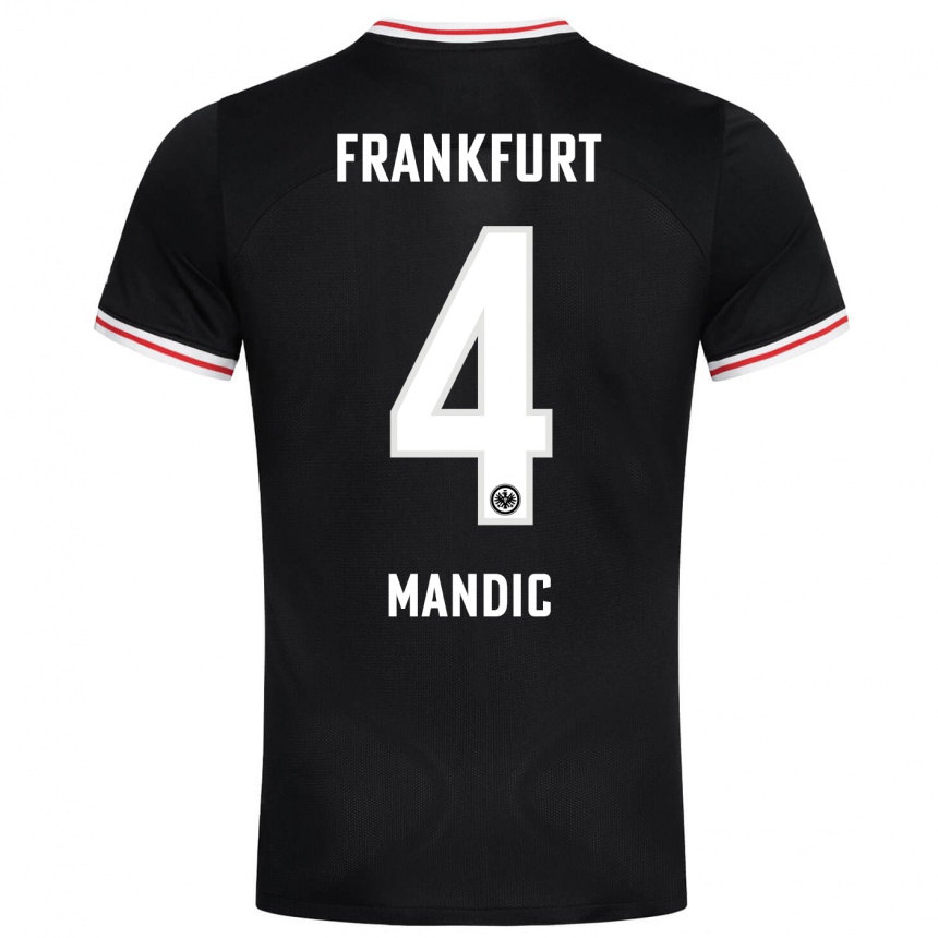 Hombre Fútbol Camiseta Kristian Mandic #4 Negro 2ª Equipación 2023/24