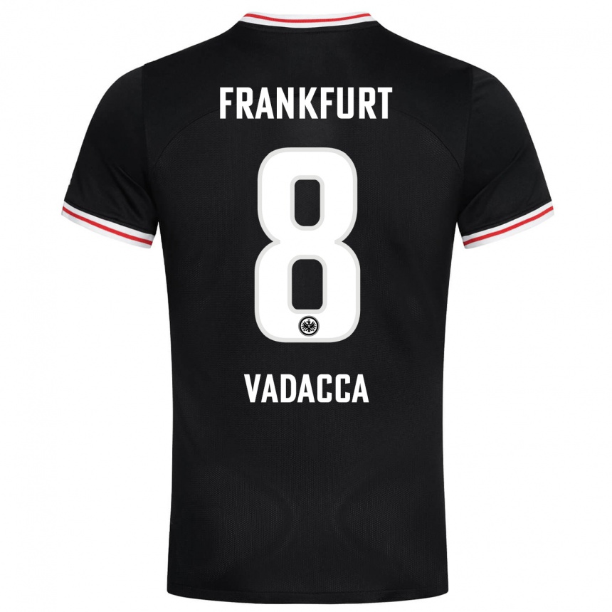 Hombre Fútbol Camiseta Gianni Vadacca #8 Negro 2ª Equipación 2023/24