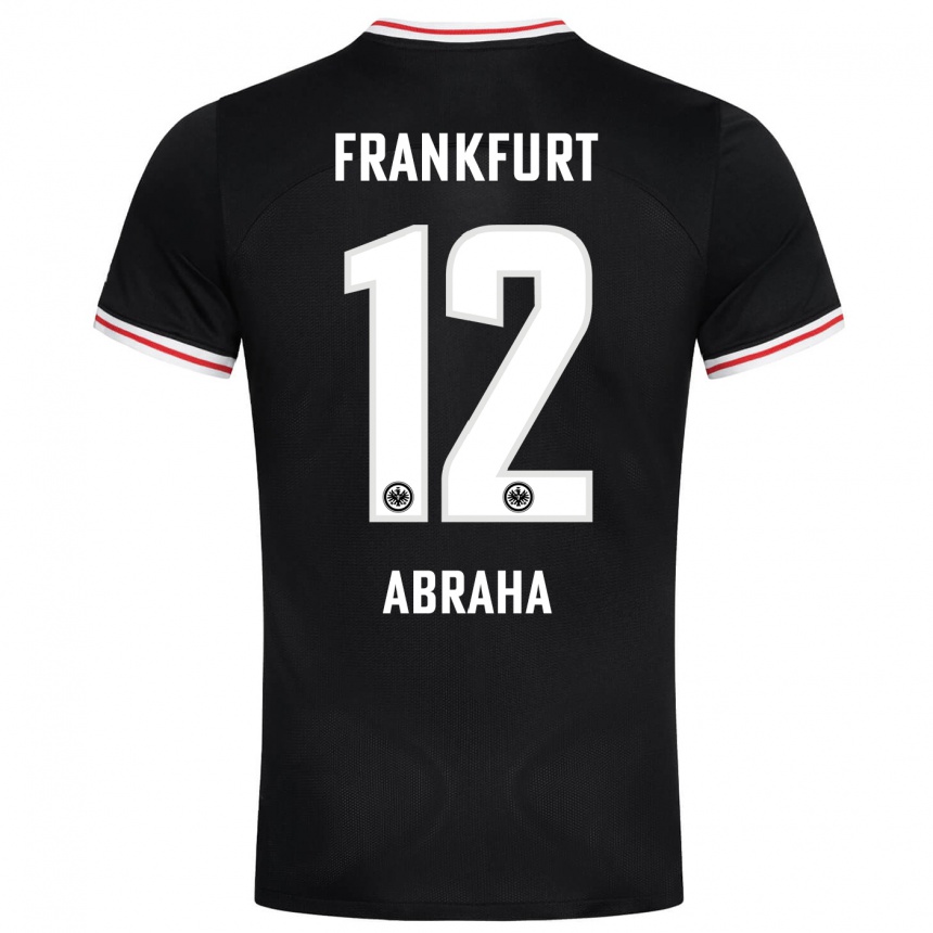 Hombre Fútbol Camiseta Natnael Abraha #12 Negro 2ª Equipación 2023/24
