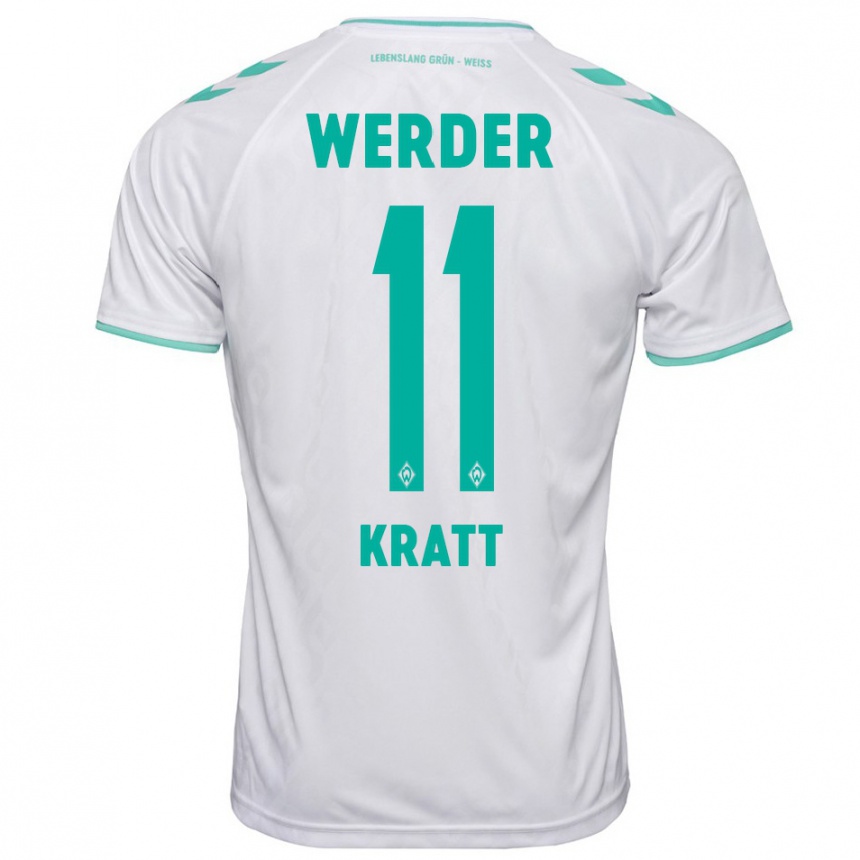 Hombre Fútbol Camiseta Ronan Kratt #11 Blanco 2ª Equipación 2023/24