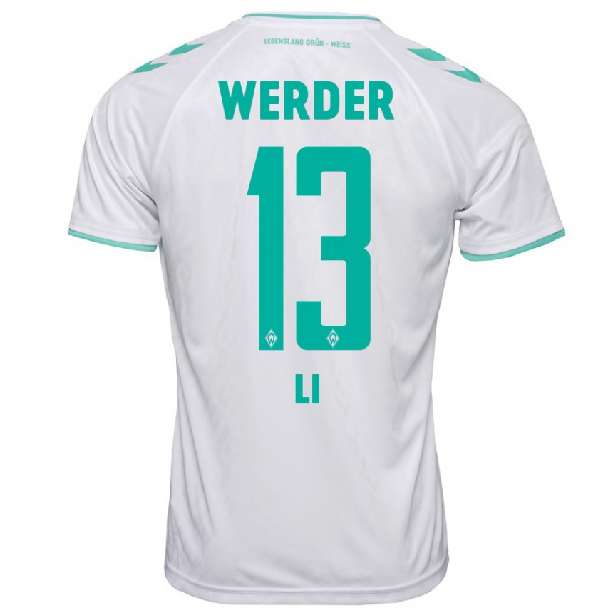 Hombre Fútbol Camiseta Xiancheng Li #13 Blanco 2ª Equipación 2023/24