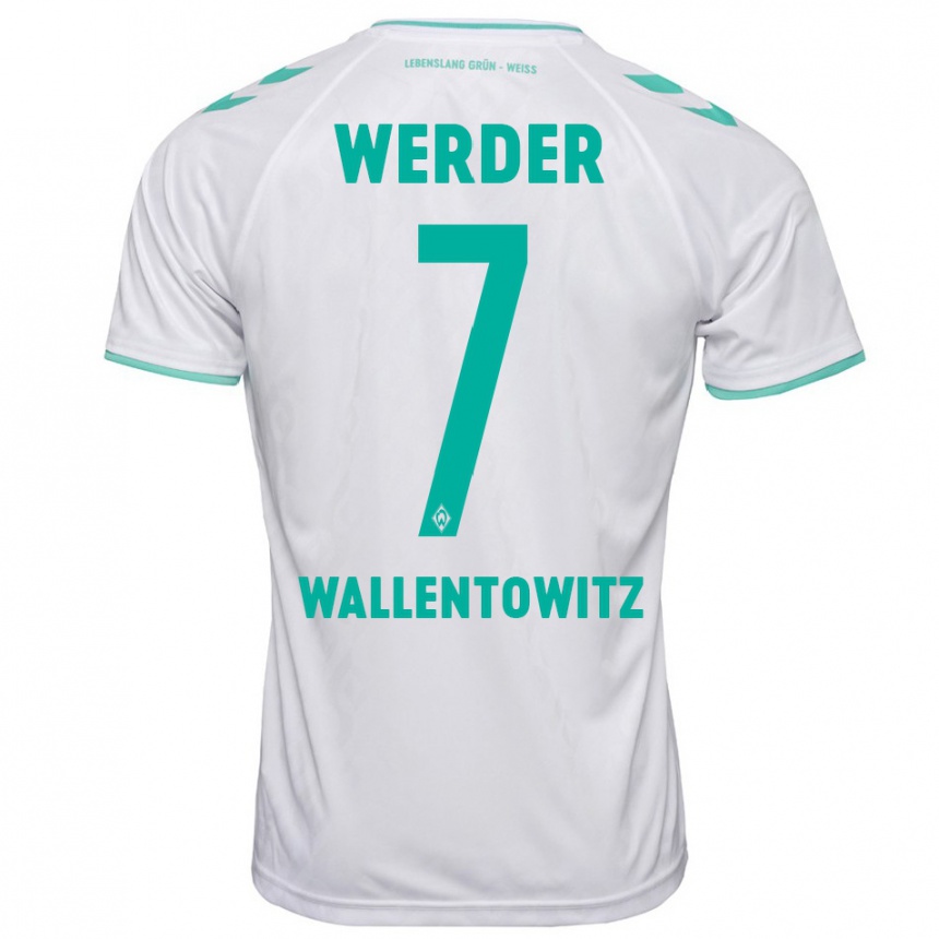 Hombre Fútbol Camiseta Mika Wallentowitz #7 Blanco 2ª Equipación 2023/24