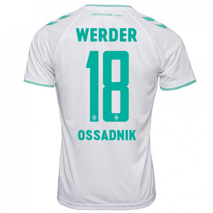 Hombre Fútbol Camiseta Jannes Ossadnik #18 Blanco 2ª Equipación 2023/24