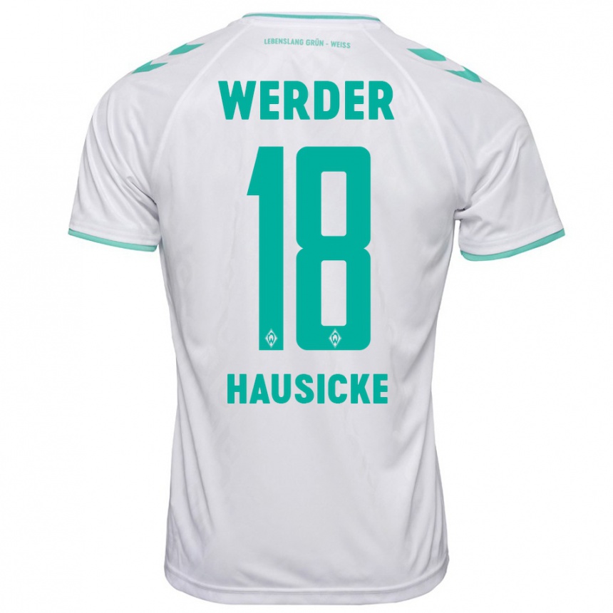 Hombre Fútbol Camiseta Lina Hausicke #18 Blanco 2ª Equipación 2023/24