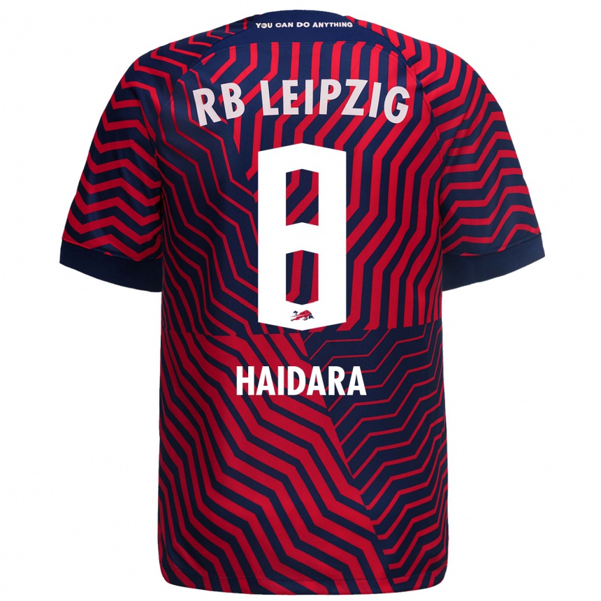 Hombre Fútbol Camiseta Amadou Haidara #8 Azul Rojo 2ª Equipación 2023/24