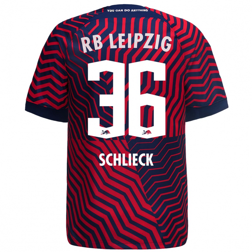 Hombre Fútbol Camiseta Timo Schlieck #36 Azul Rojo 2ª Equipación 2023/24