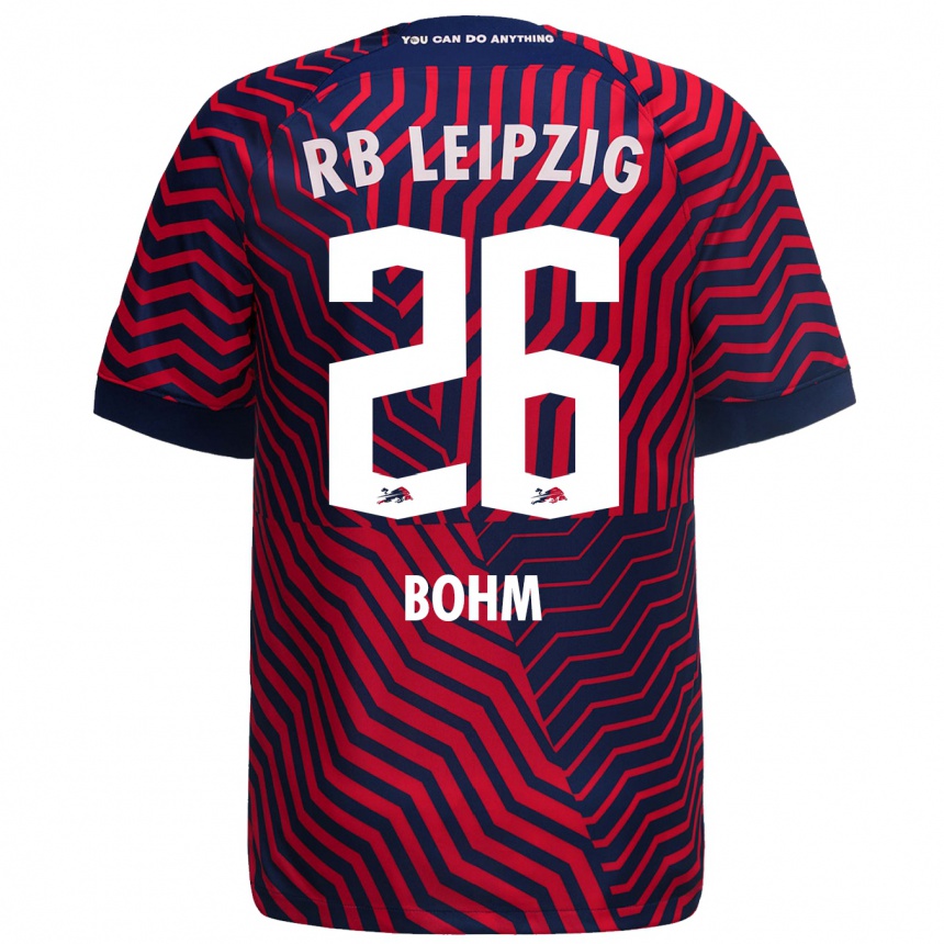 Hombre Fútbol Camiseta Pepe Böhm #26 Azul Rojo 2ª Equipación 2023/24