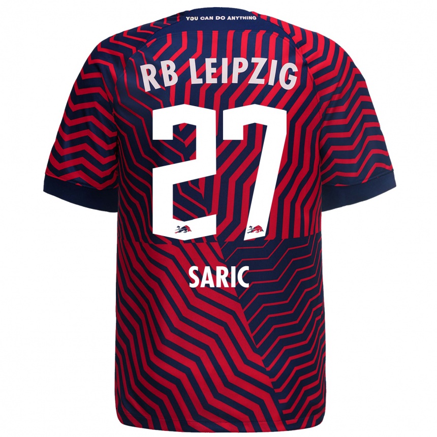 Hombre Fútbol Camiseta Lucio Saric #27 Azul Rojo 2ª Equipación 2023/24