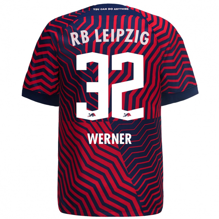 Hombre Fútbol Camiseta Mia Werner #32 Azul Rojo 2ª Equipación 2023/24