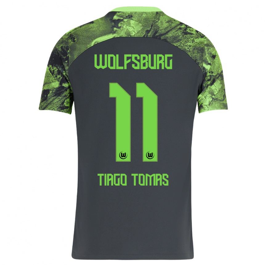 Hombre Fútbol Camiseta Tiago Tomás #11 Gris Oscuro 2ª Equipación 2023/24