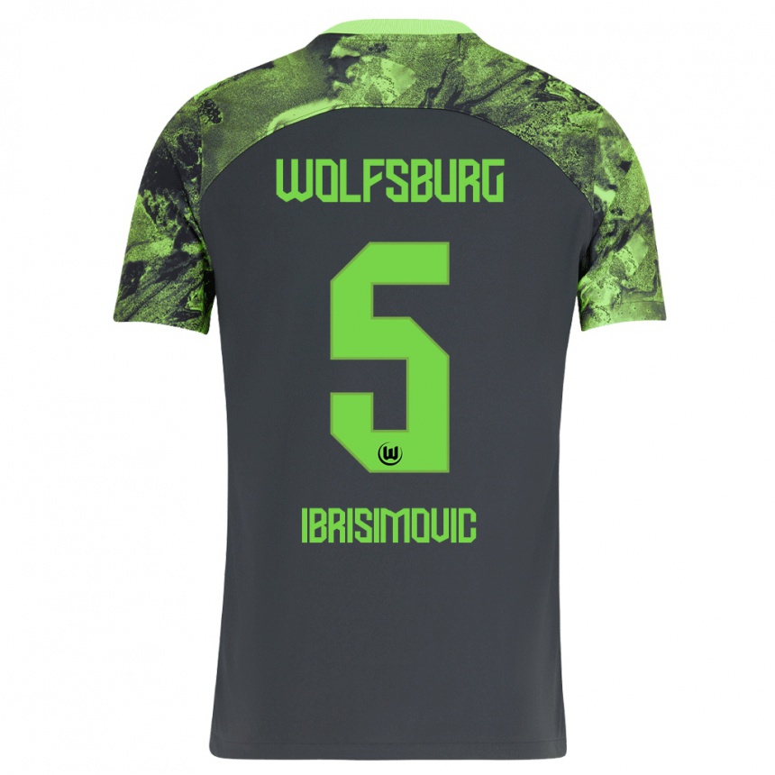 Hombre Fútbol Camiseta Amar Ibrisimovic #5 Gris Oscuro 2ª Equipación 2023/24