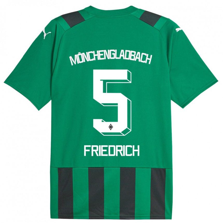 Hombre Fútbol Camiseta Marvin Friedrich #5 Verde Negro 2ª Equipación 2023/24