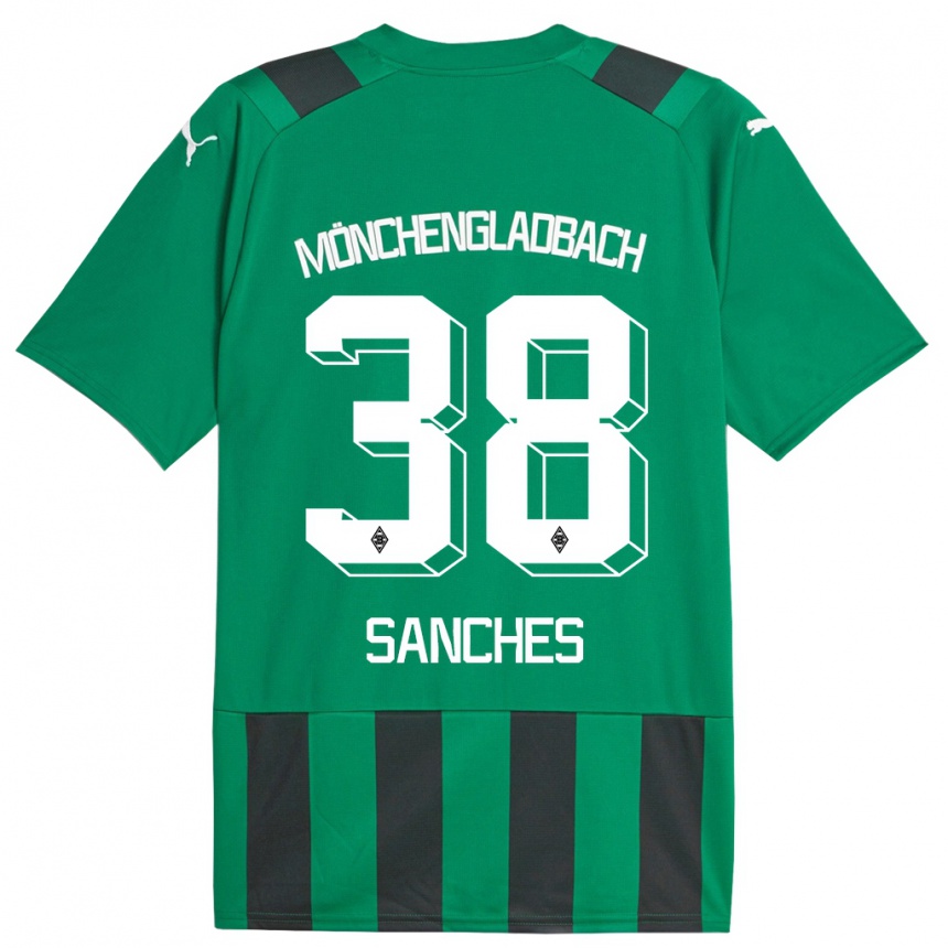 Hombre Fútbol Camiseta Yvandro Borges Sanches #38 Verde Negro 2ª Equipación 2023/24