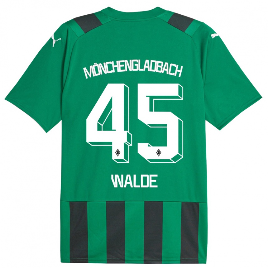 Hombre Fútbol Camiseta Simon Walde #45 Verde Negro 2ª Equipación 2023/24