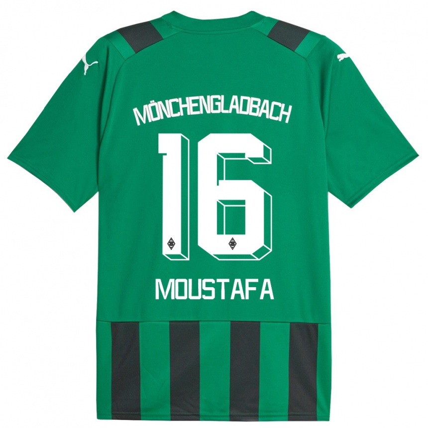 Hombre Fútbol Camiseta Moustafa Ashraf Moustafa #16 Verde Negro 2ª Equipación 2023/24