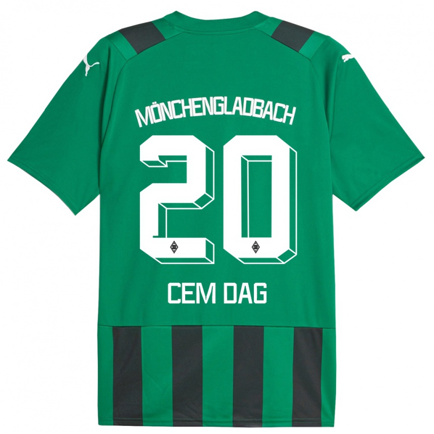 Hombre Fútbol Camiseta Cem Dag #20 Verde Negro 2ª Equipación 2023/24