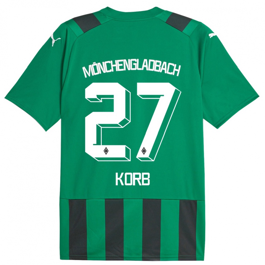 Hombre Fútbol Camiseta Julian Korb #27 Verde Negro 2ª Equipación 2023/24