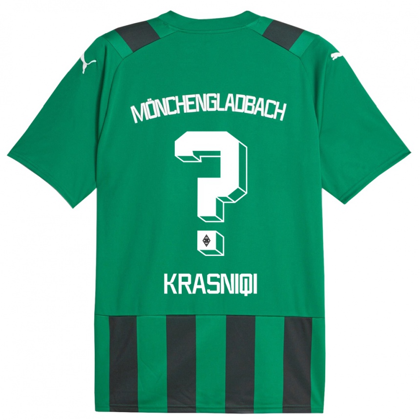 Hombre Fútbol Camiseta Engjell Krasniqi #0 Verde Negro 2ª Equipación 2023/24