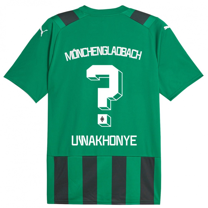 Hombre Fútbol Camiseta Josiah Uwakhonye #0 Verde Negro 2ª Equipación 2023/24