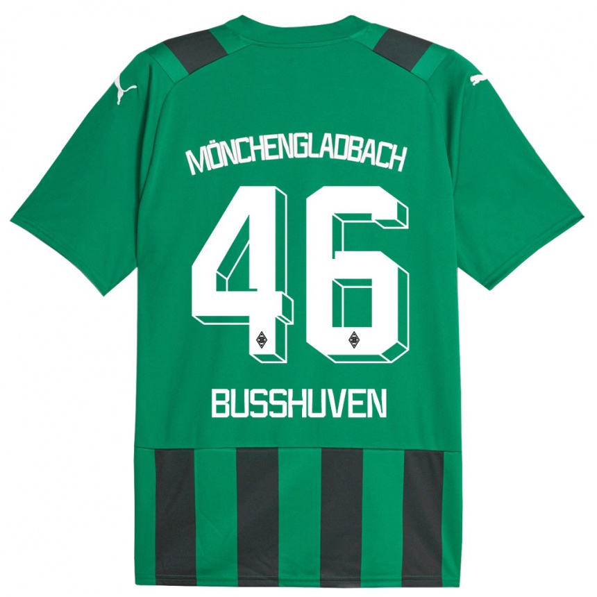 Hombre Fútbol Camiseta Alina Busshuven #46 Verde Negro 2ª Equipación 2023/24