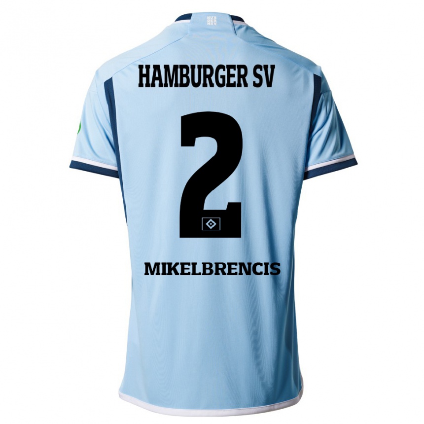 Hombre Fútbol Camiseta William Mikelbrencis #2 Azul 2ª Equipación 2023/24