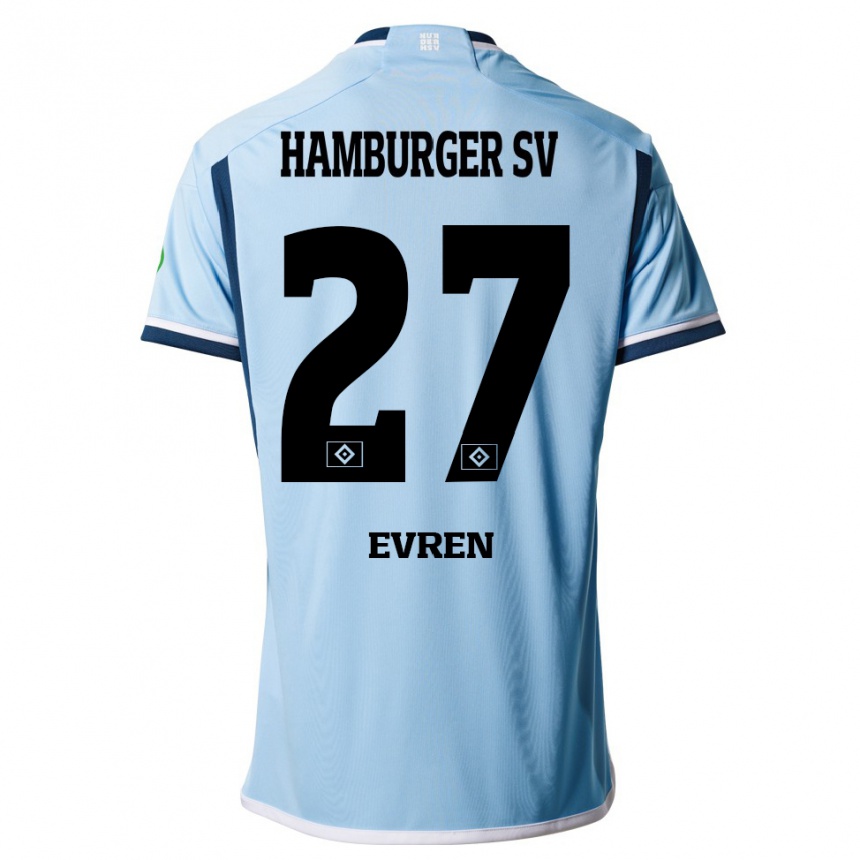 Hombre Fútbol Camiseta Batuhan Evren #27 Azul 2ª Equipación 2023/24