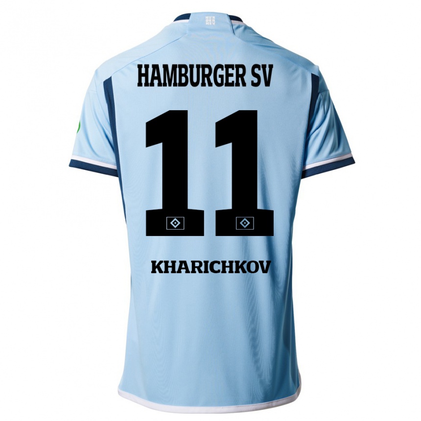 Hombre Fútbol Camiseta Valentyn Kharichkov #11 Azul 2ª Equipación 2023/24