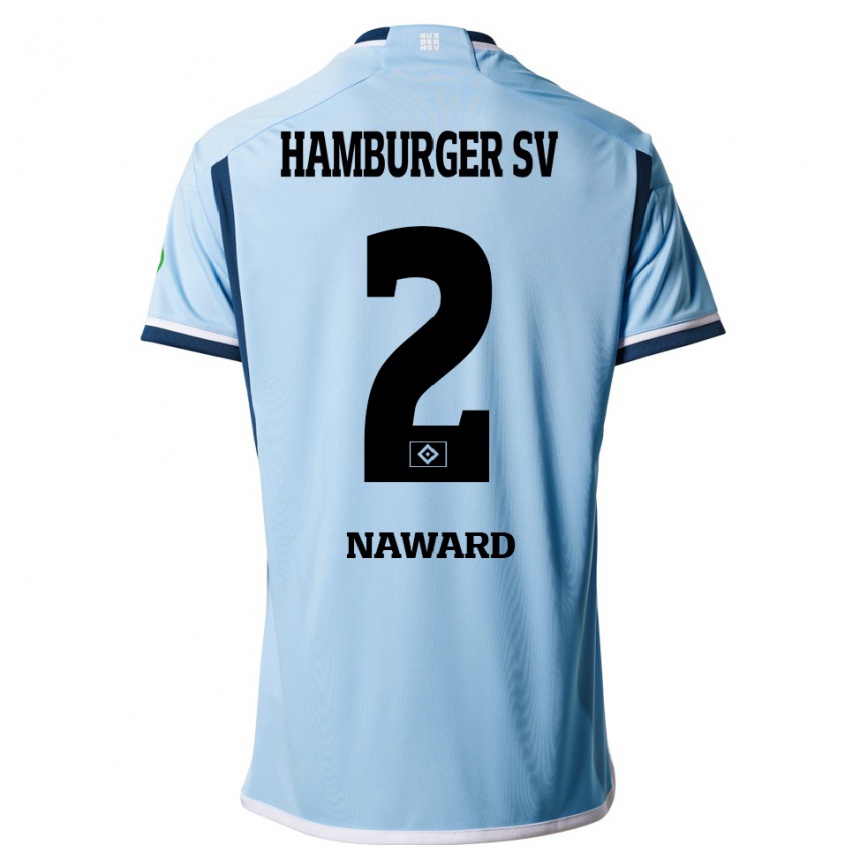 Hombre Fútbol Camiseta Lela-Celin Naward #2 Azul 2ª Equipación 2023/24