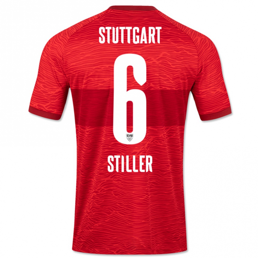 Hombre Fútbol Camiseta Angelo Stiller #6 Rojo 2ª Equipación 2023/24