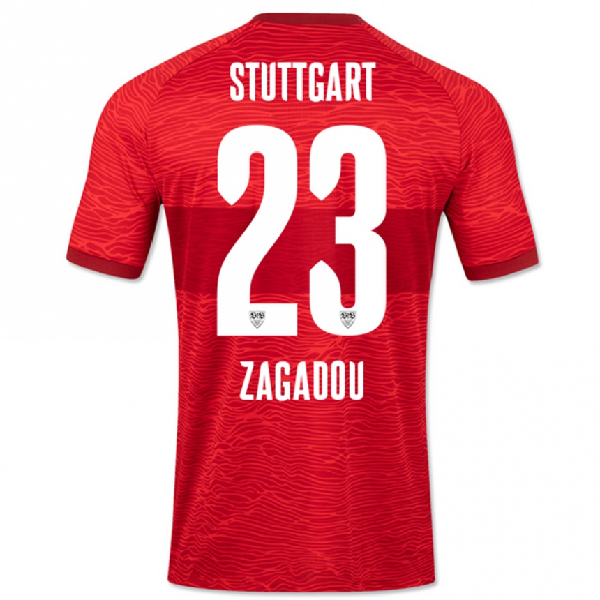 Hombre Fútbol Camiseta Dan-Axel Zagadou #23 Rojo 2ª Equipación 2023/24